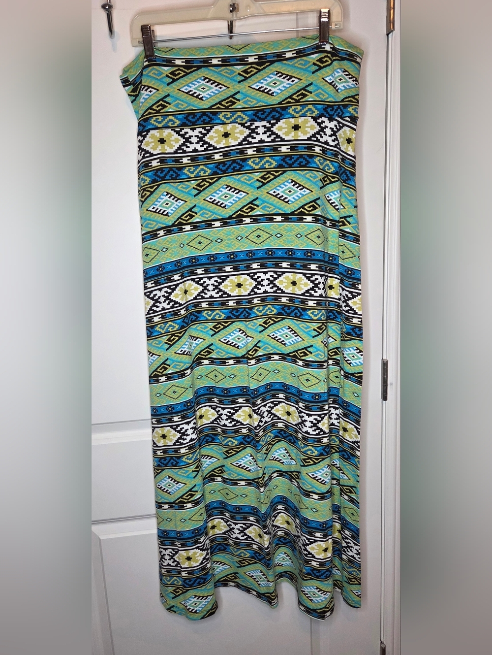Tribal Southwest Western print maxi skirt, size XXL